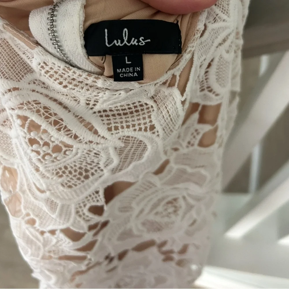 Lulu's Ivory Lace Dress - Picture 3 of 3